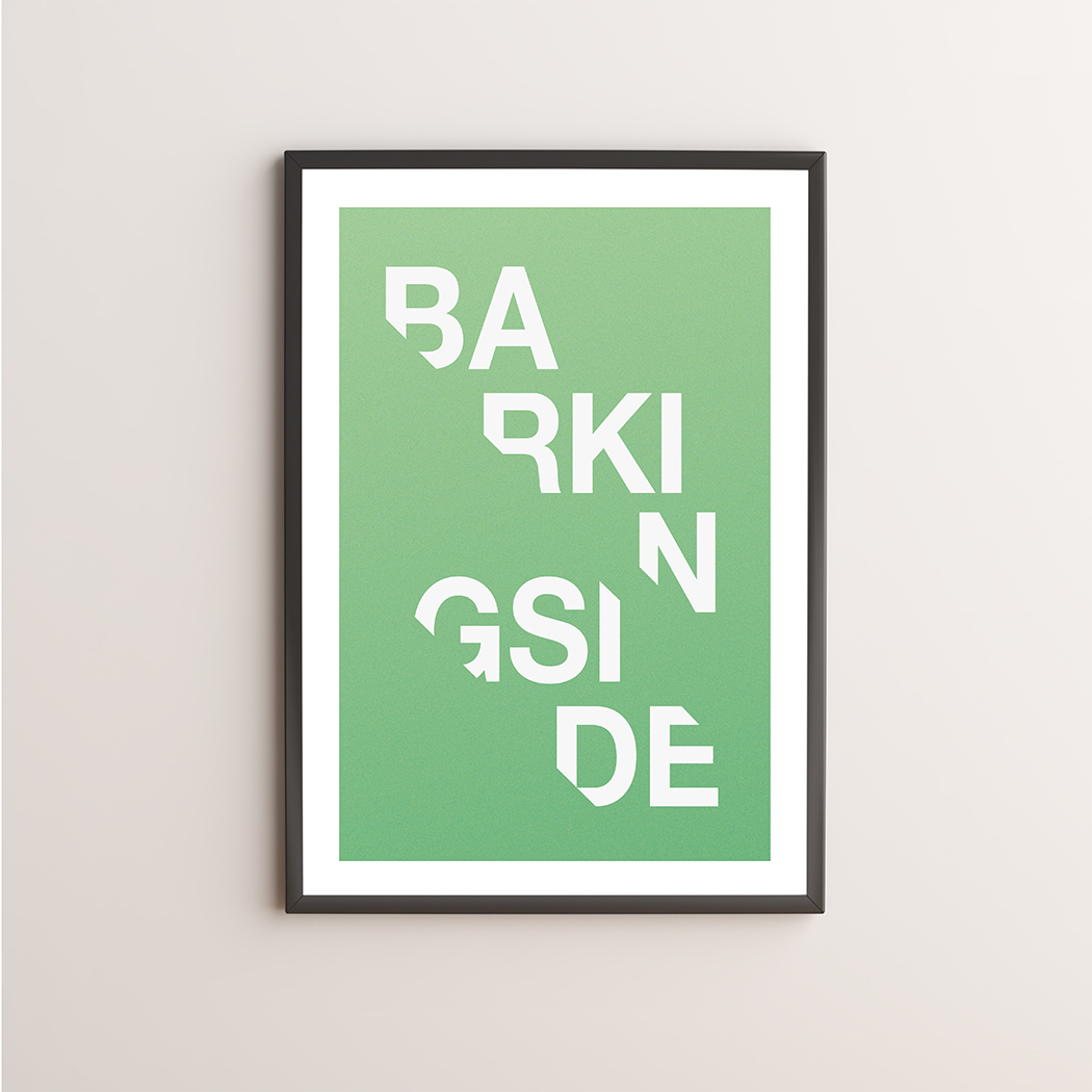 Barkingside Typography Giclée Art Print