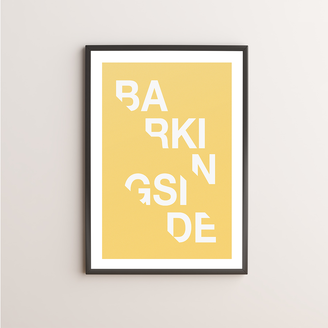 Barkingside Typography Giclée Art Print