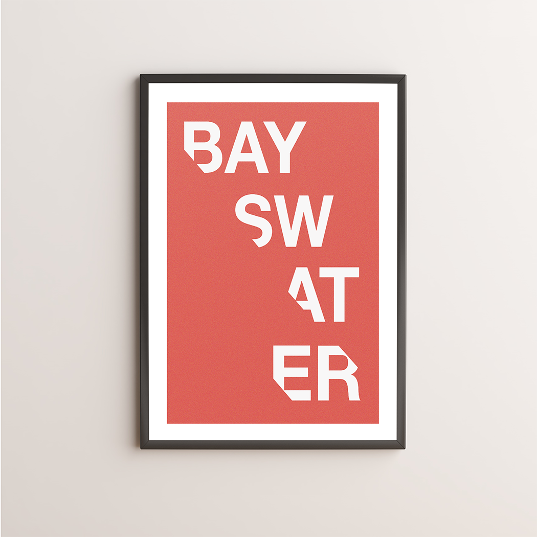 Bayswater Typography Giclée Art Print