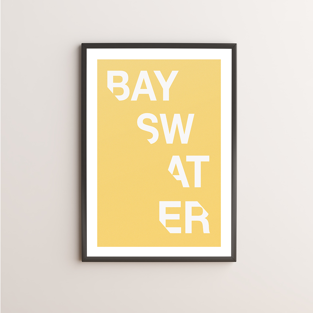 Bayswater Typography Giclée Art Print