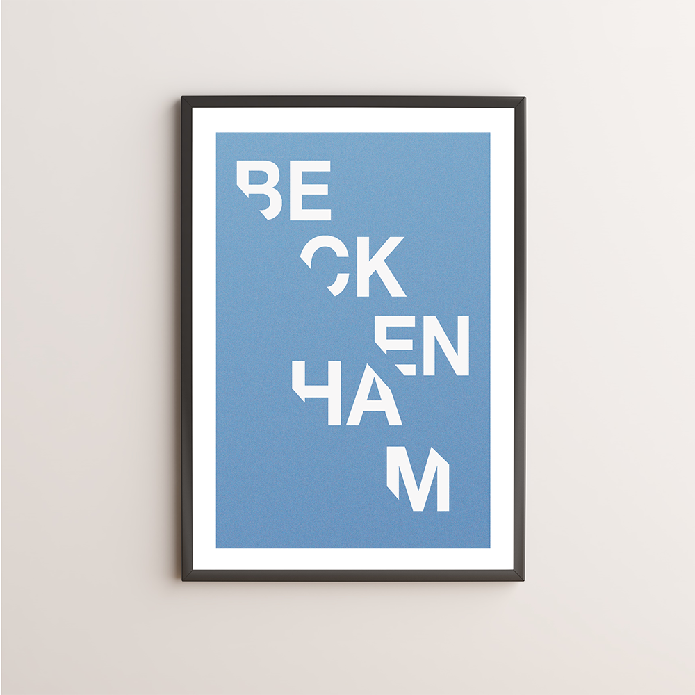 Beckenham Typography Giclée Art Print