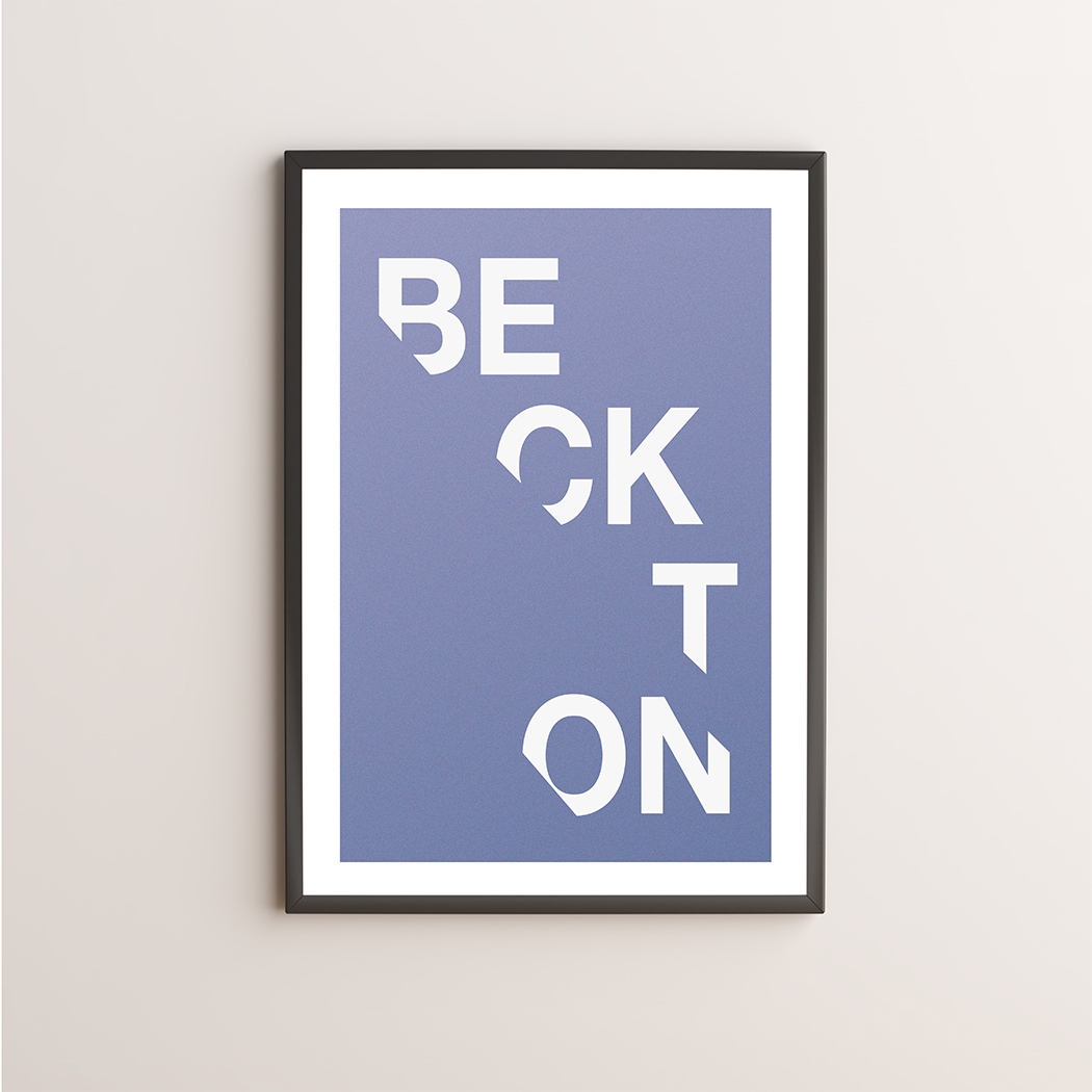 Beckton Typography Giclée Art Print