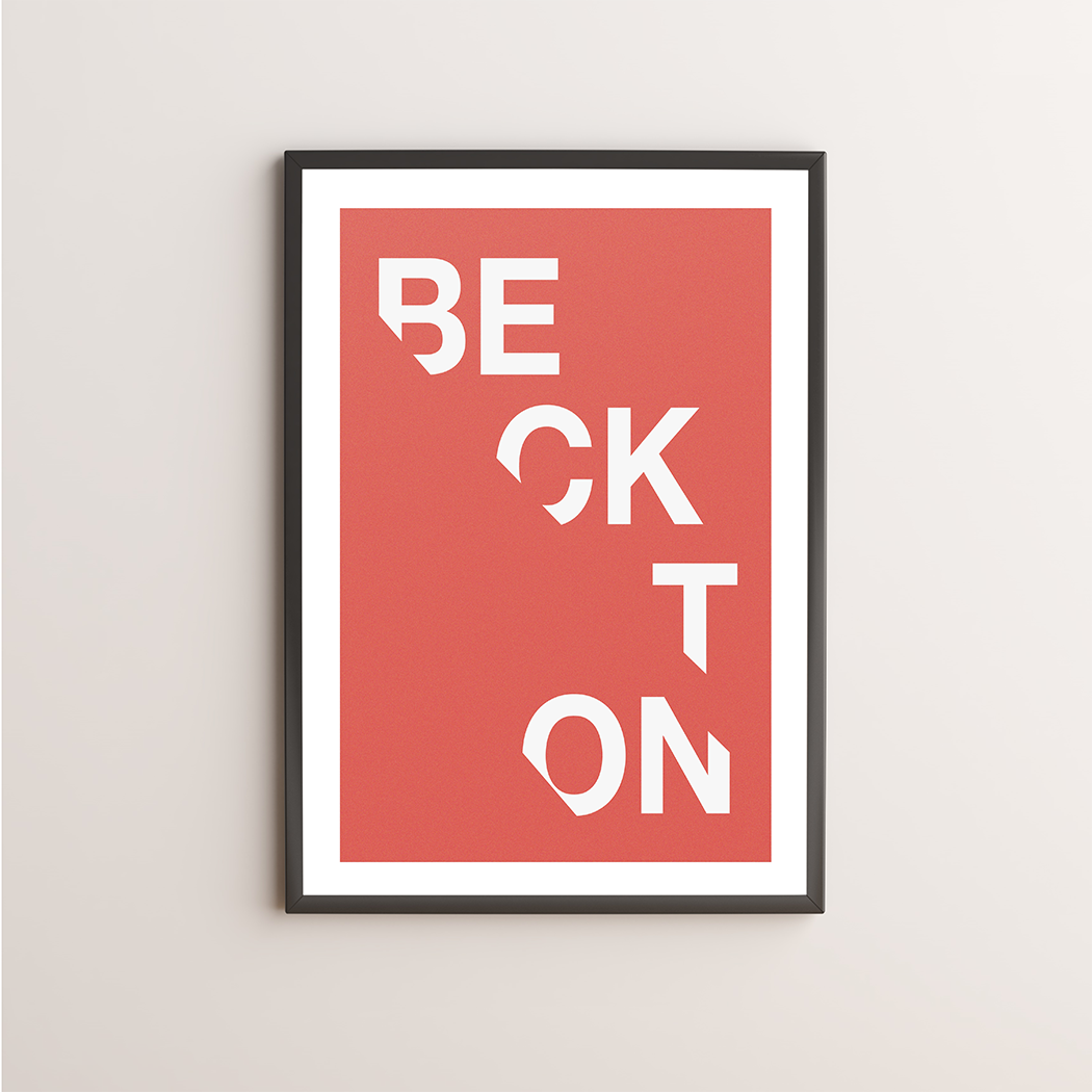 Beckton Typography Giclée Art Print