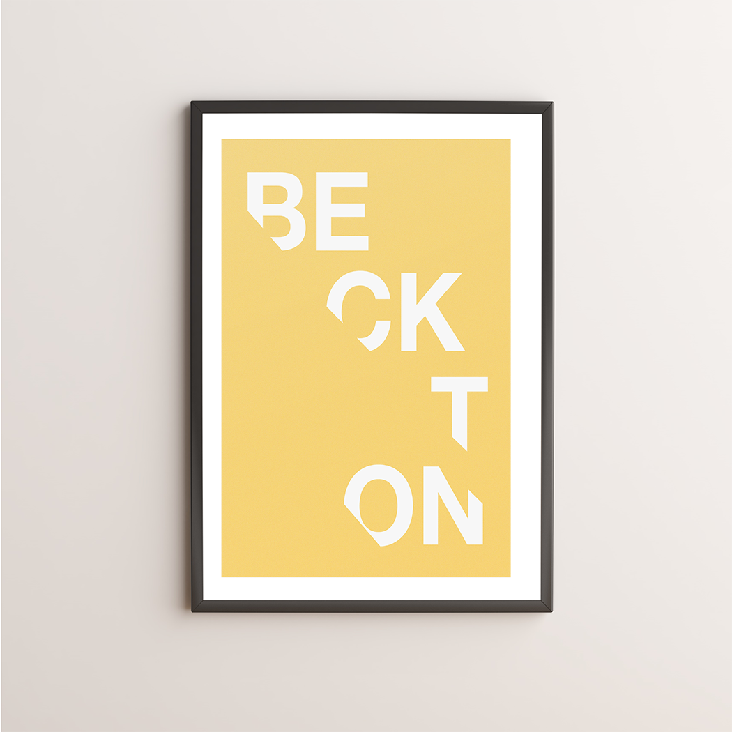 Beckton Typography Giclée Art Print