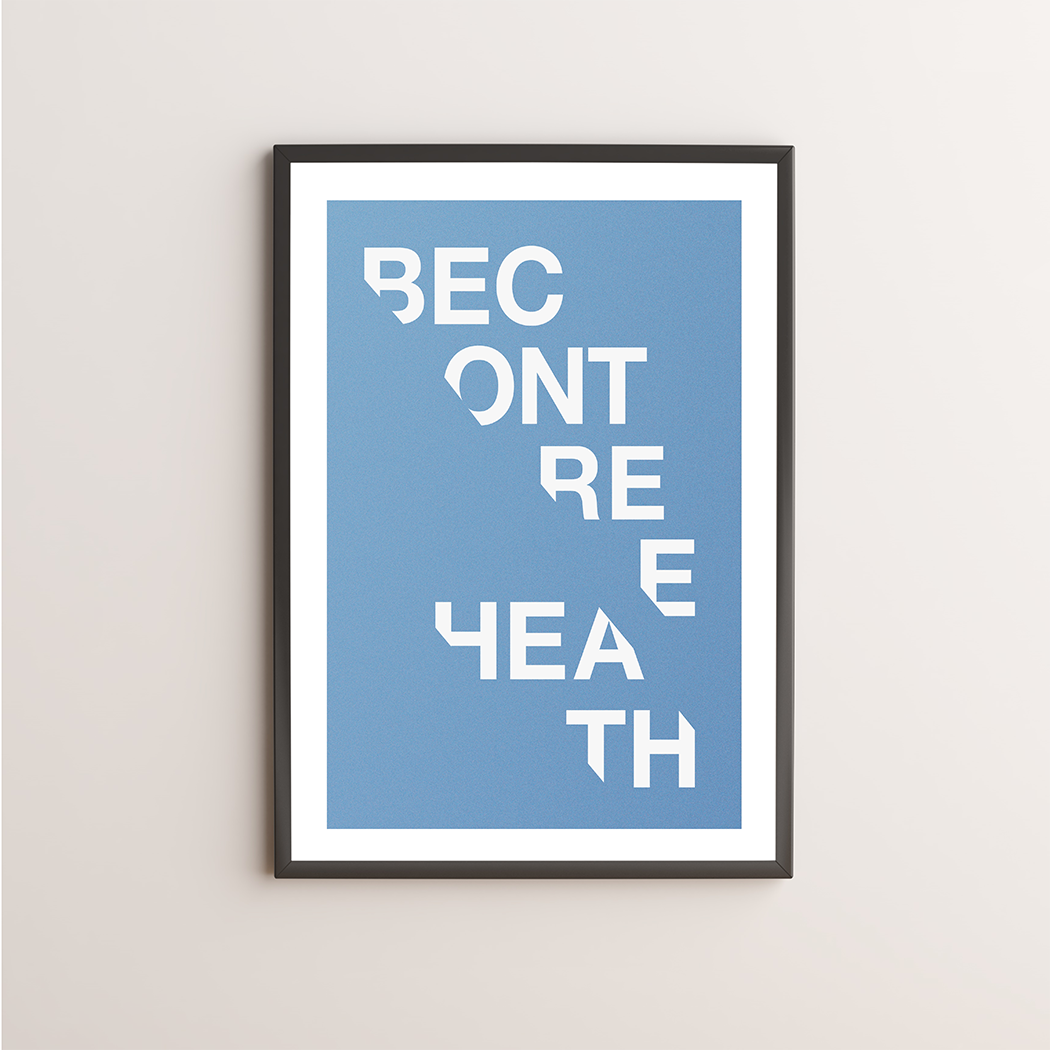 Becontree Heath Typography Giclée Art Print