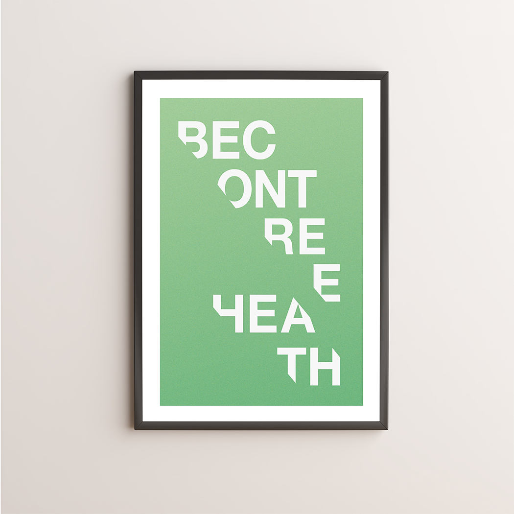 Becontree Heath Typography Giclée Art Print