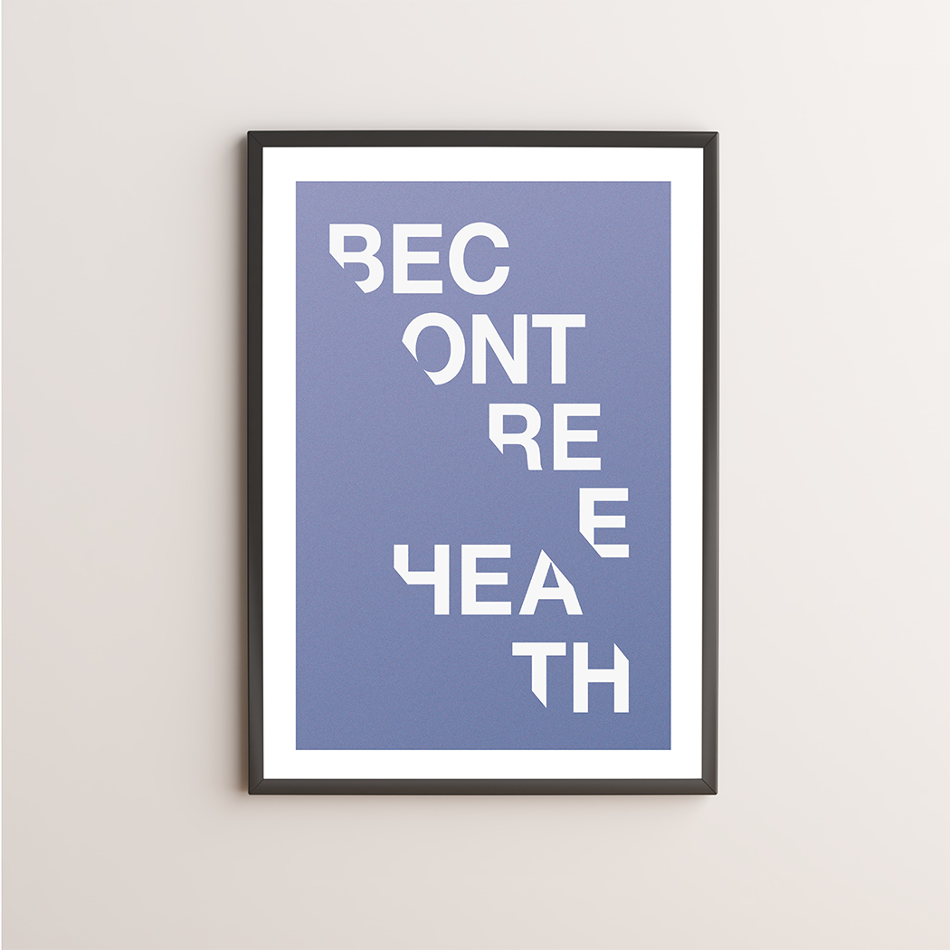 Becontree Heath Typography Giclée Art Print