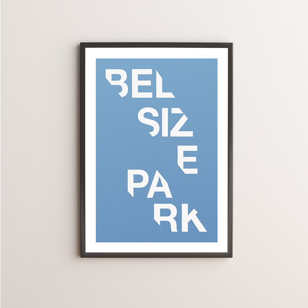 Belsize Park Typography Giclée Art Print