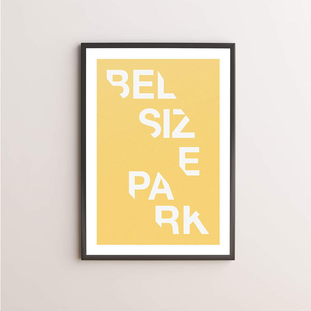 Belsize Park Typography Giclée Art Print