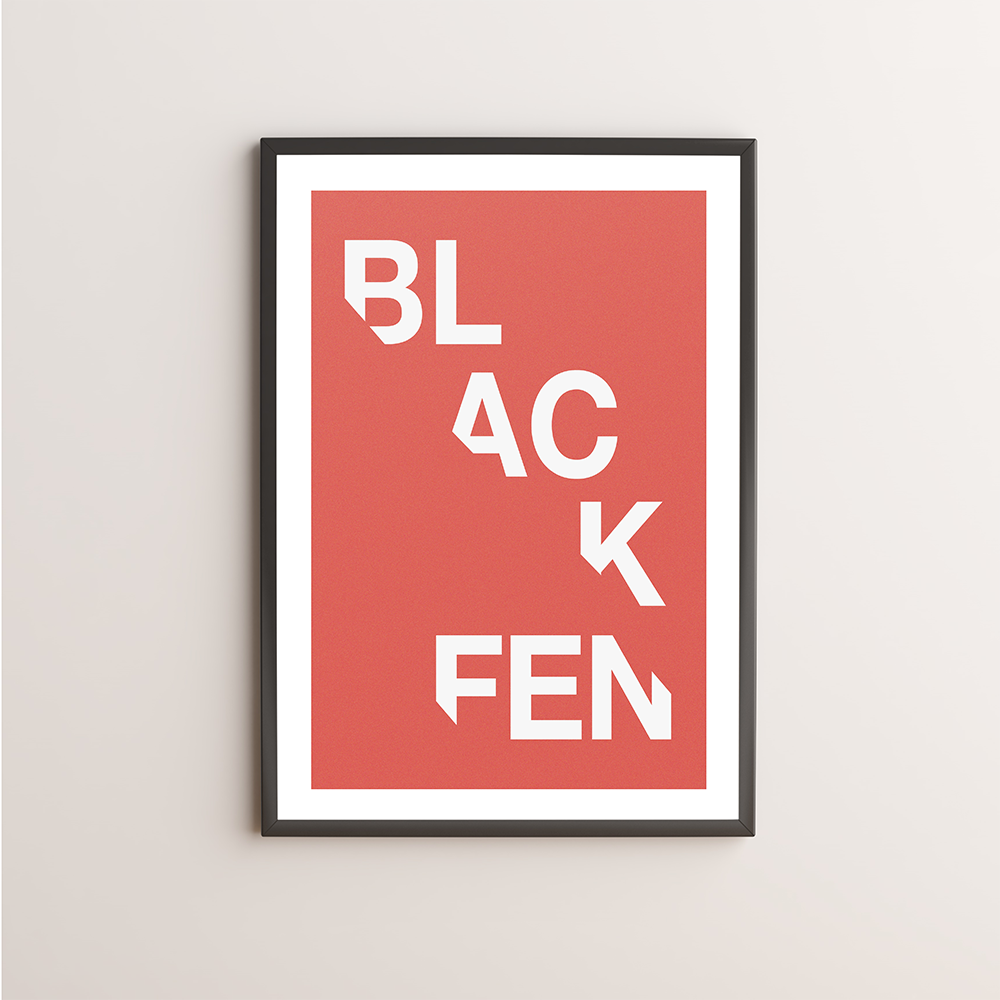 Blackfen Typography Giclée Art Print 