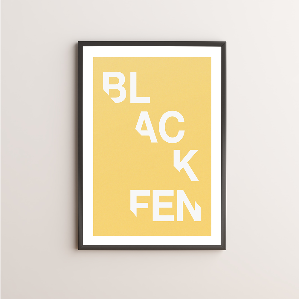 Blackfen Typography Giclée Art Print 