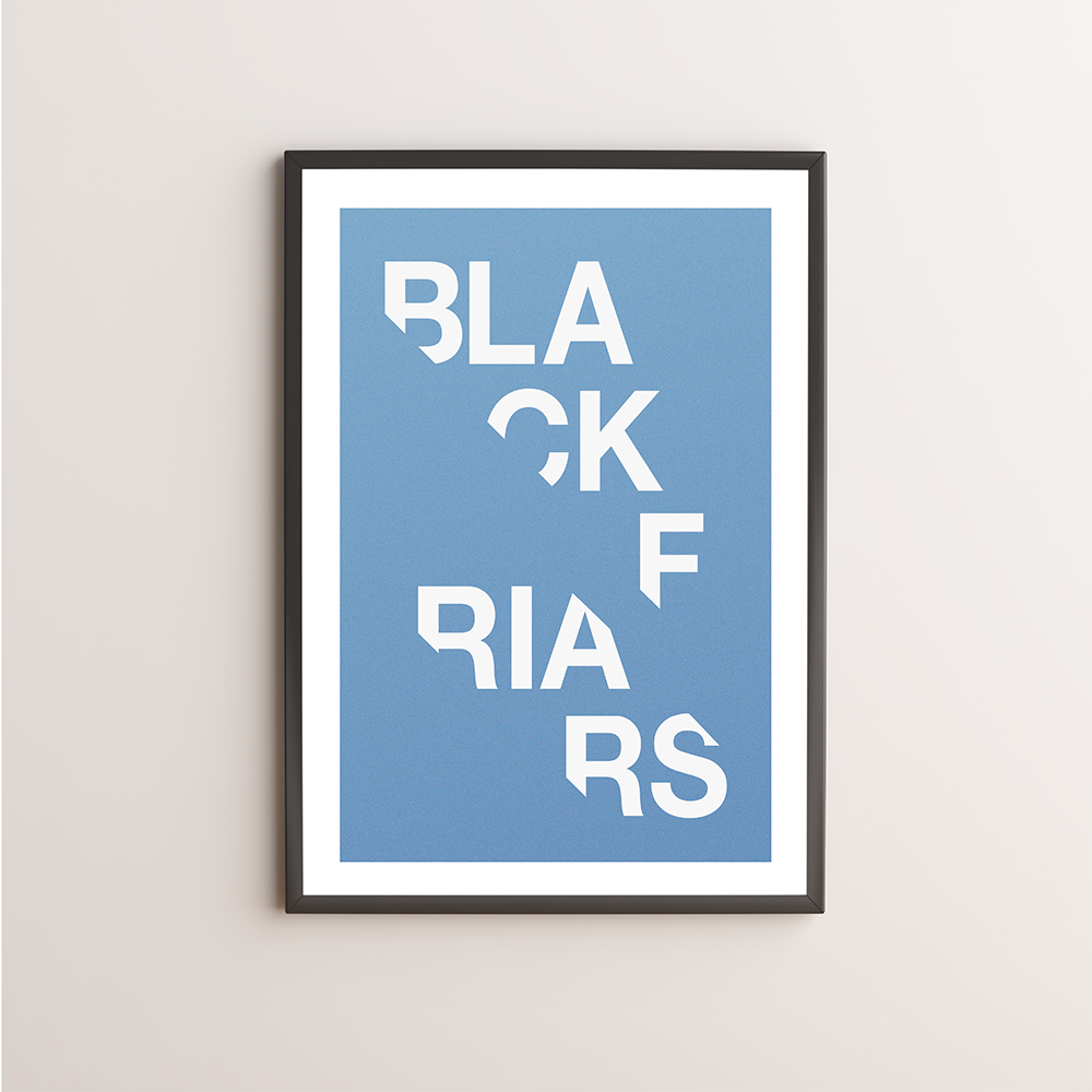 Blackfriars Typography Giclée Art Print 