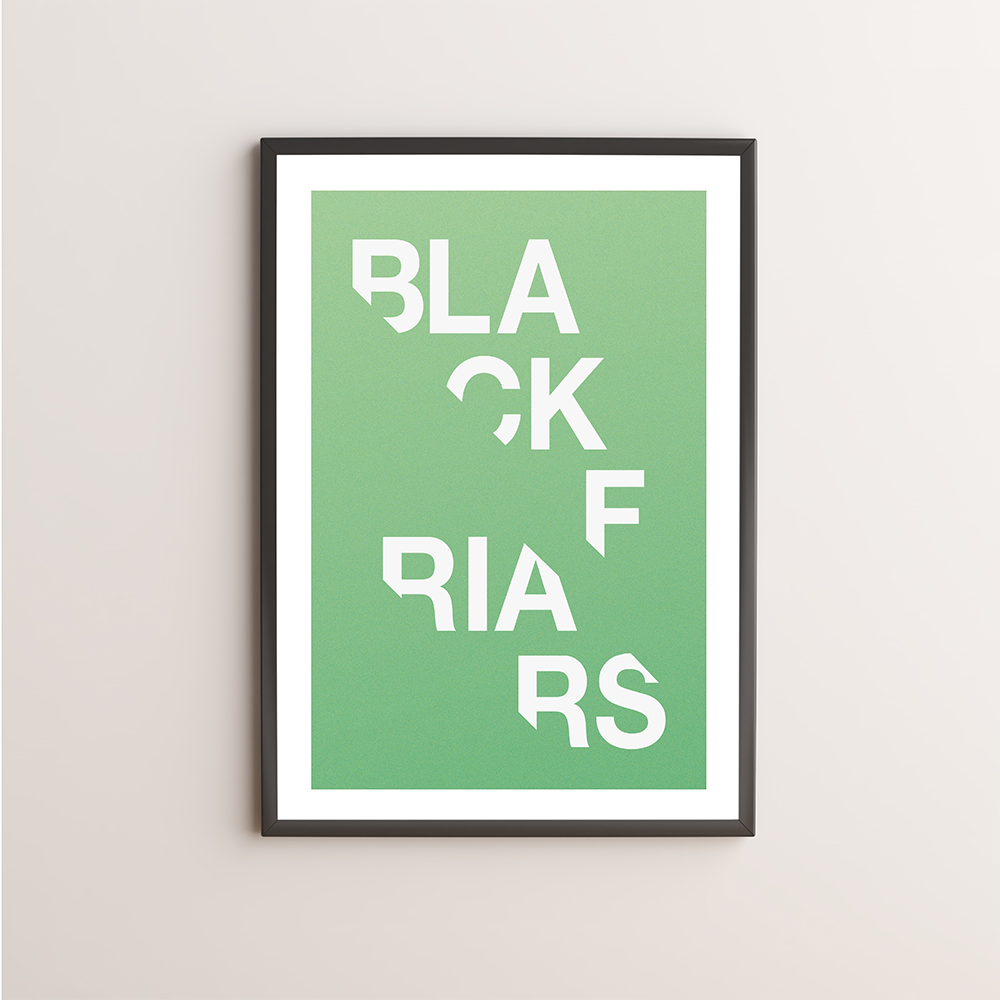 Blackfriars Typography Giclée Art Print 