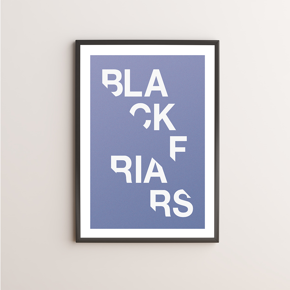 Blackfriars Typography Giclée Art Print 