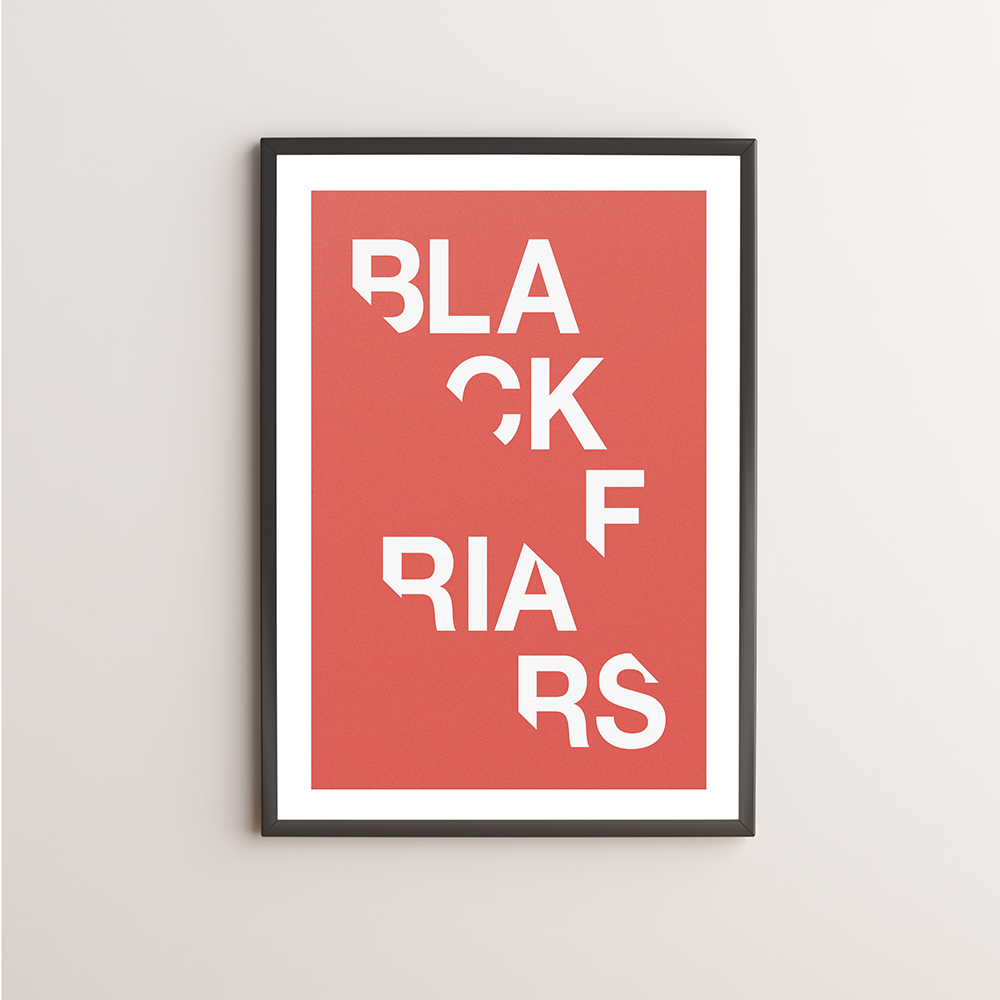 Blackfriars Typography Giclée Art Print 