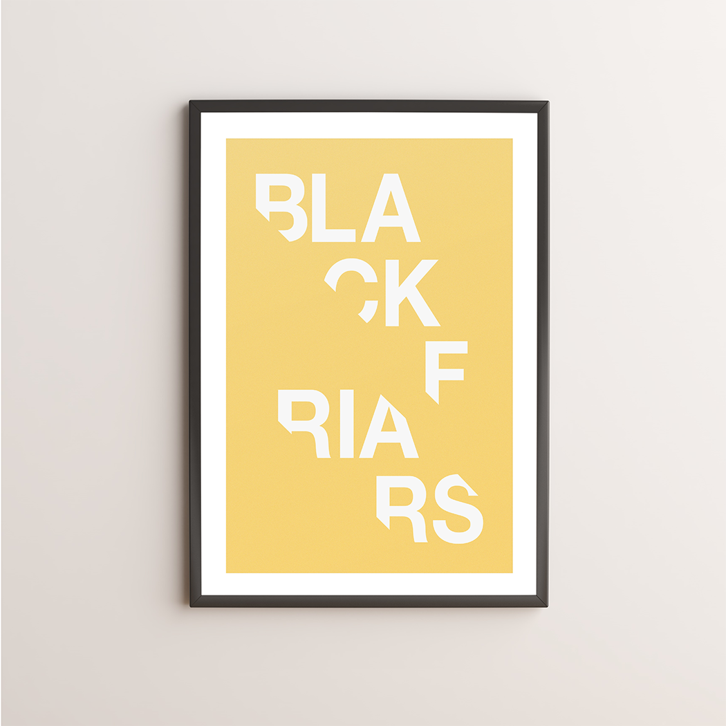 Blackfriars Typography Giclée Art Print 