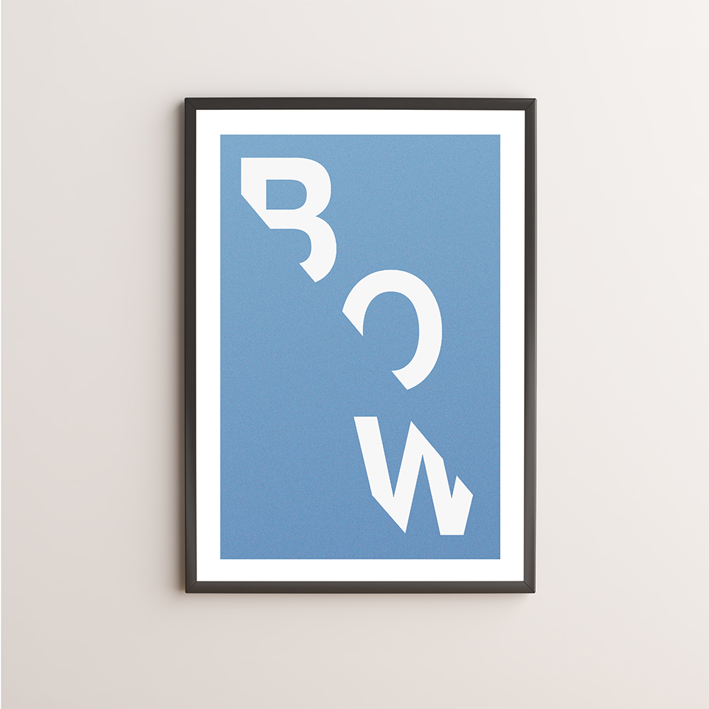 Bow Typography Giclée Art Print 