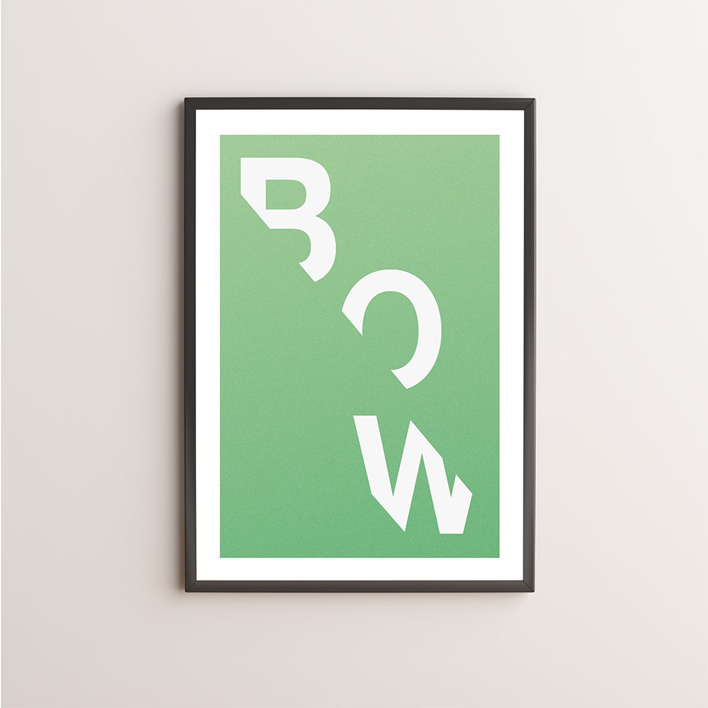 Bow Typography Giclée Art Print 