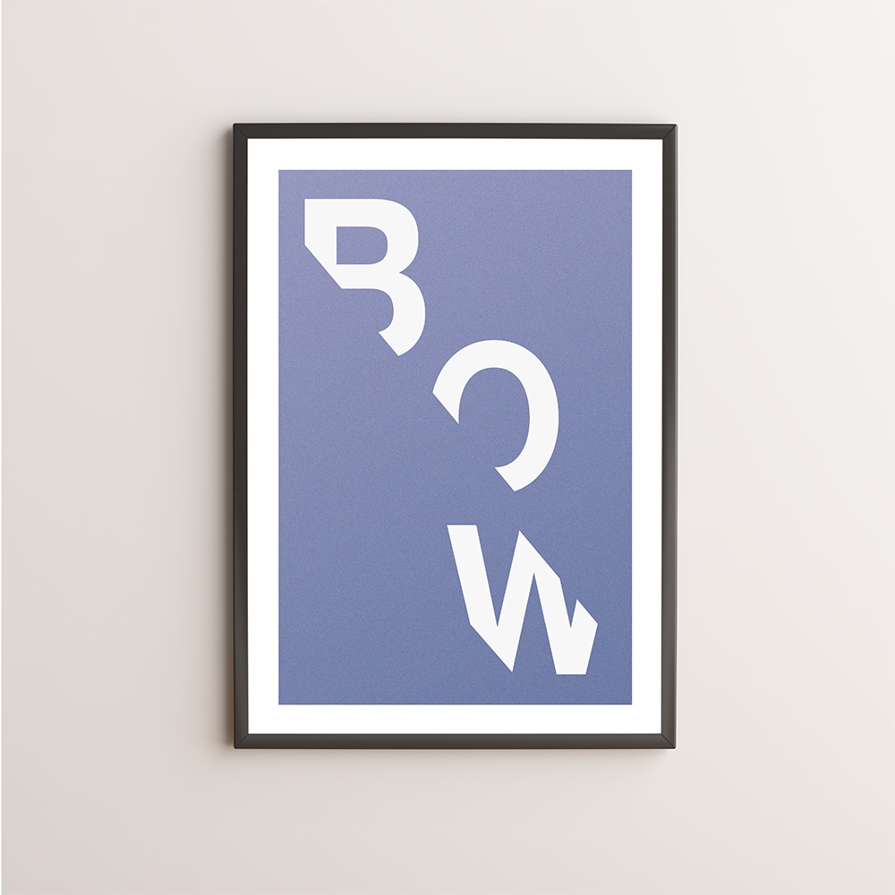 Bow Typography Giclée Art Print 