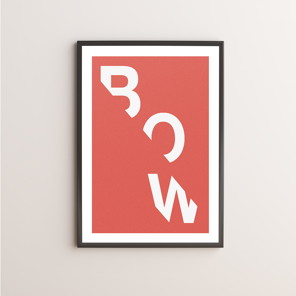 Bow Typography Giclée Art Print 