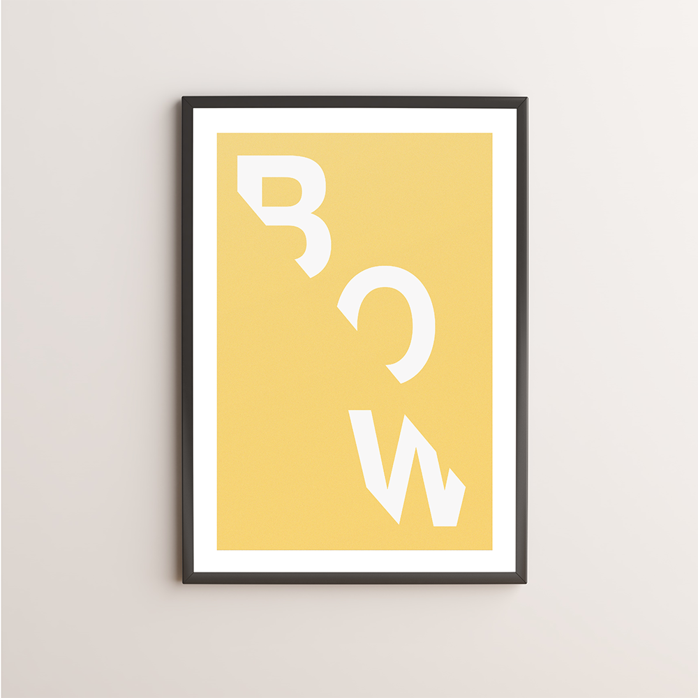 Bow Typography Giclée Art Print 