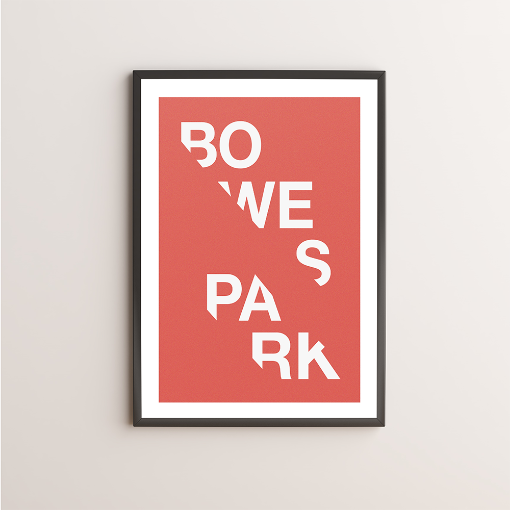 Bowes Park Typography Giclée Art Print