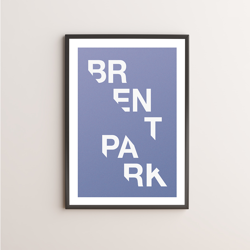 Brent Park Typography Giclée Art Print 