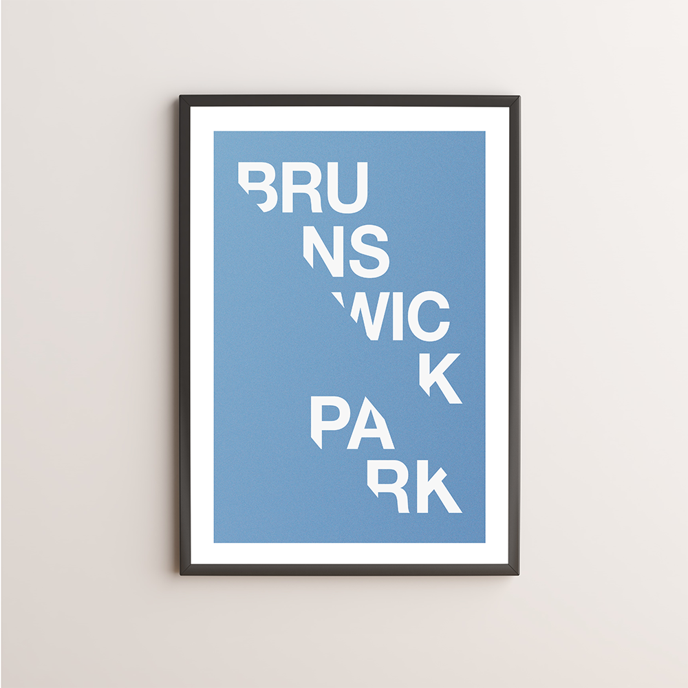 Brunswick Park  Typography Giclée Art Print