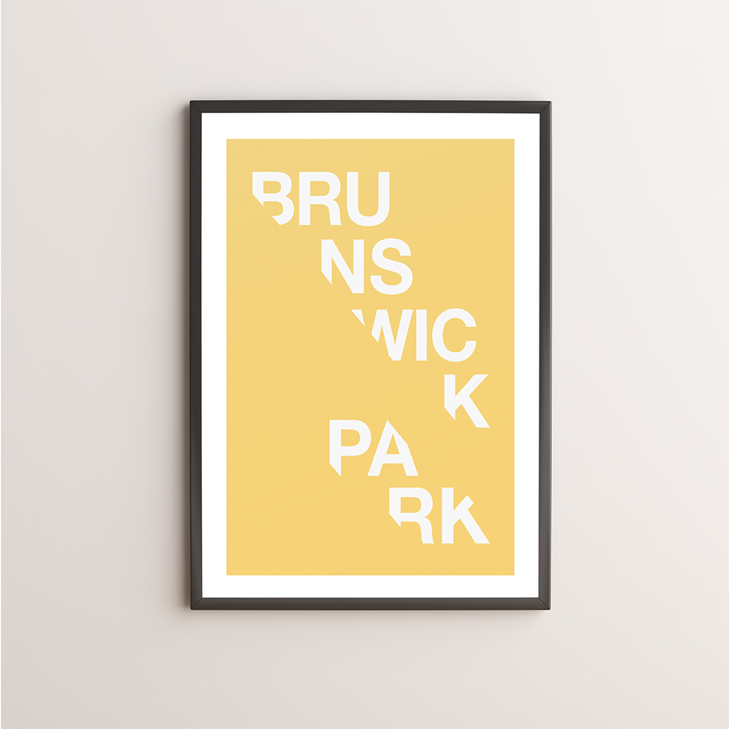 Brunswick Park  Typography Giclée Art Print