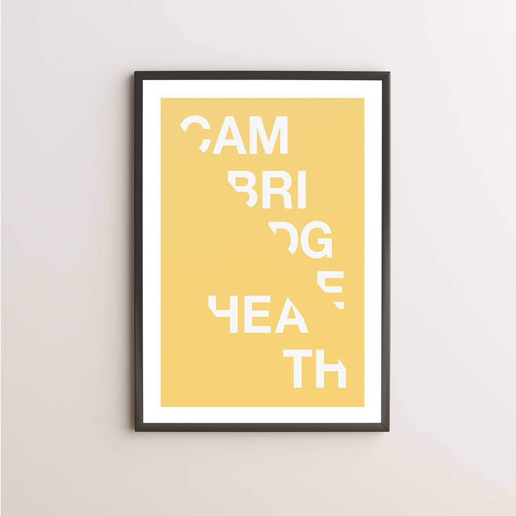 Cambridge Heath Typography Giclée Art Print