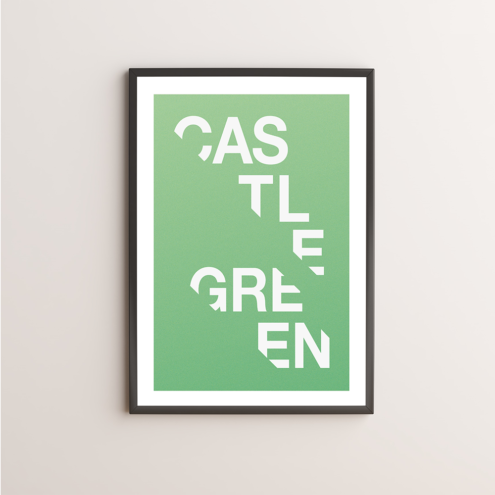 Castle Green Typography Giclée Art Print 