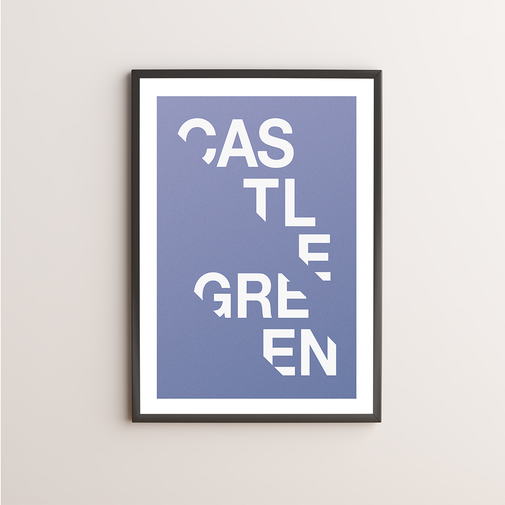 Castle Green Typography Giclée Art Print 