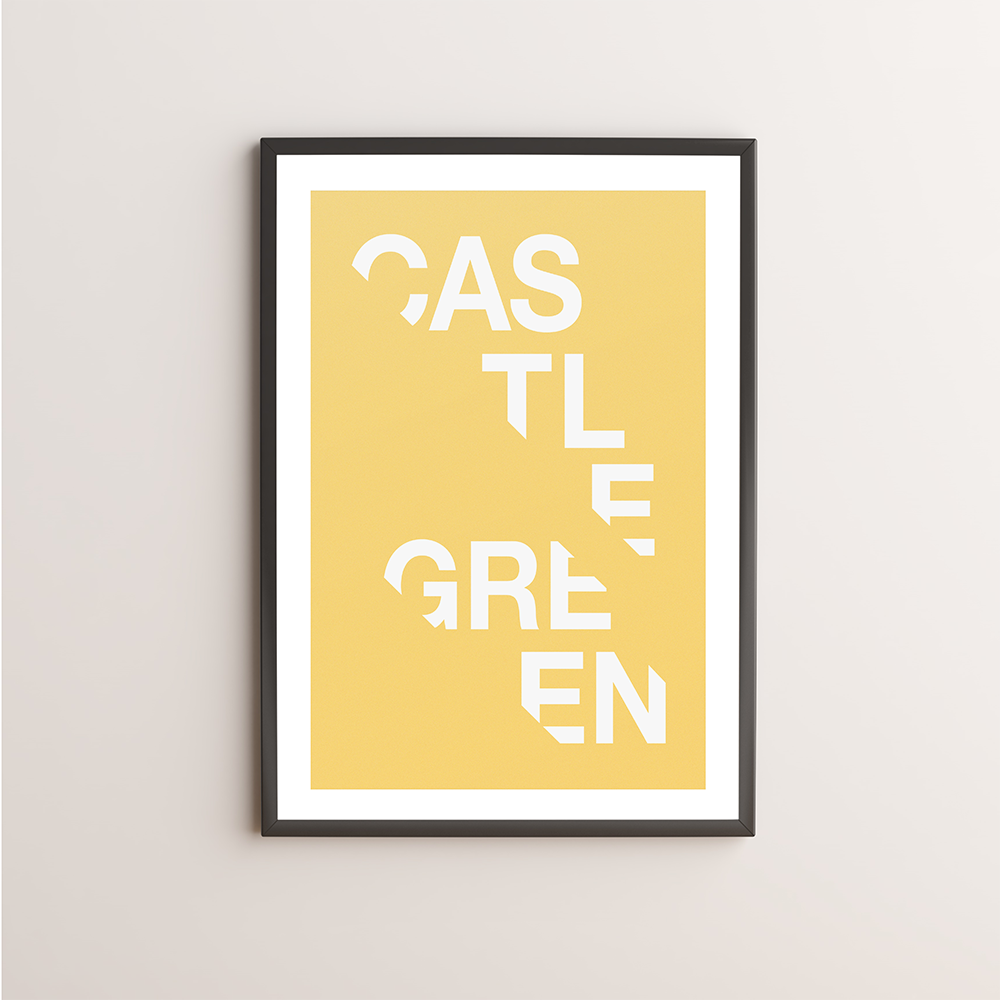 Castle Green Typography Giclée Art Print 