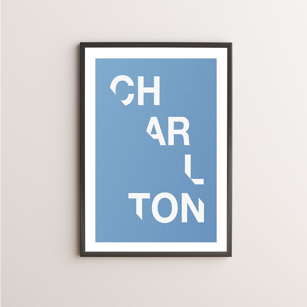 Charlton Typography Giclée Art Print 