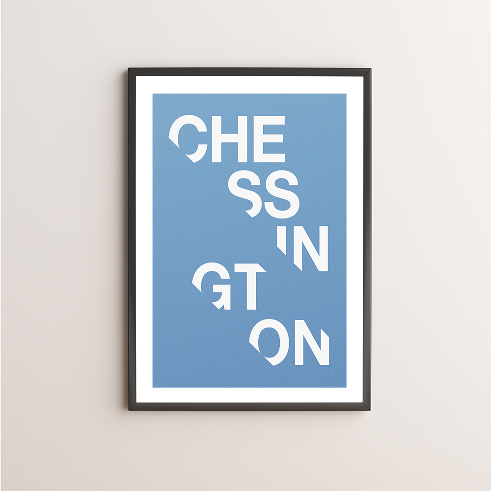 Chessington Typography Giclée Art Print