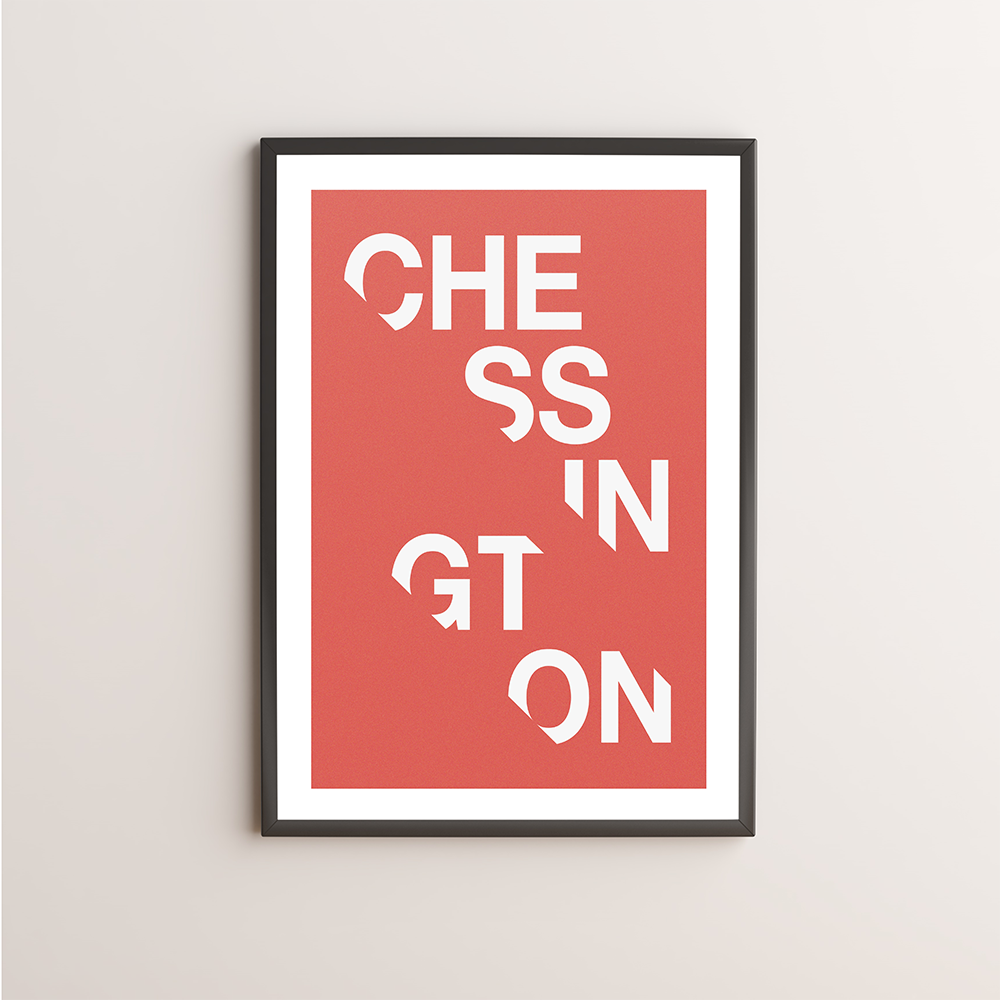 Chessington Typography Giclée Art Print