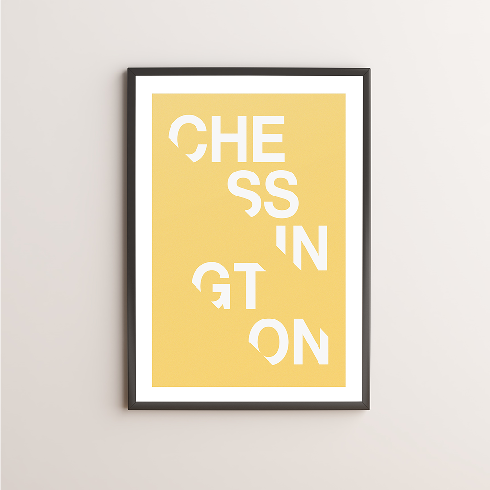 Chessington Typography Giclée Art Print