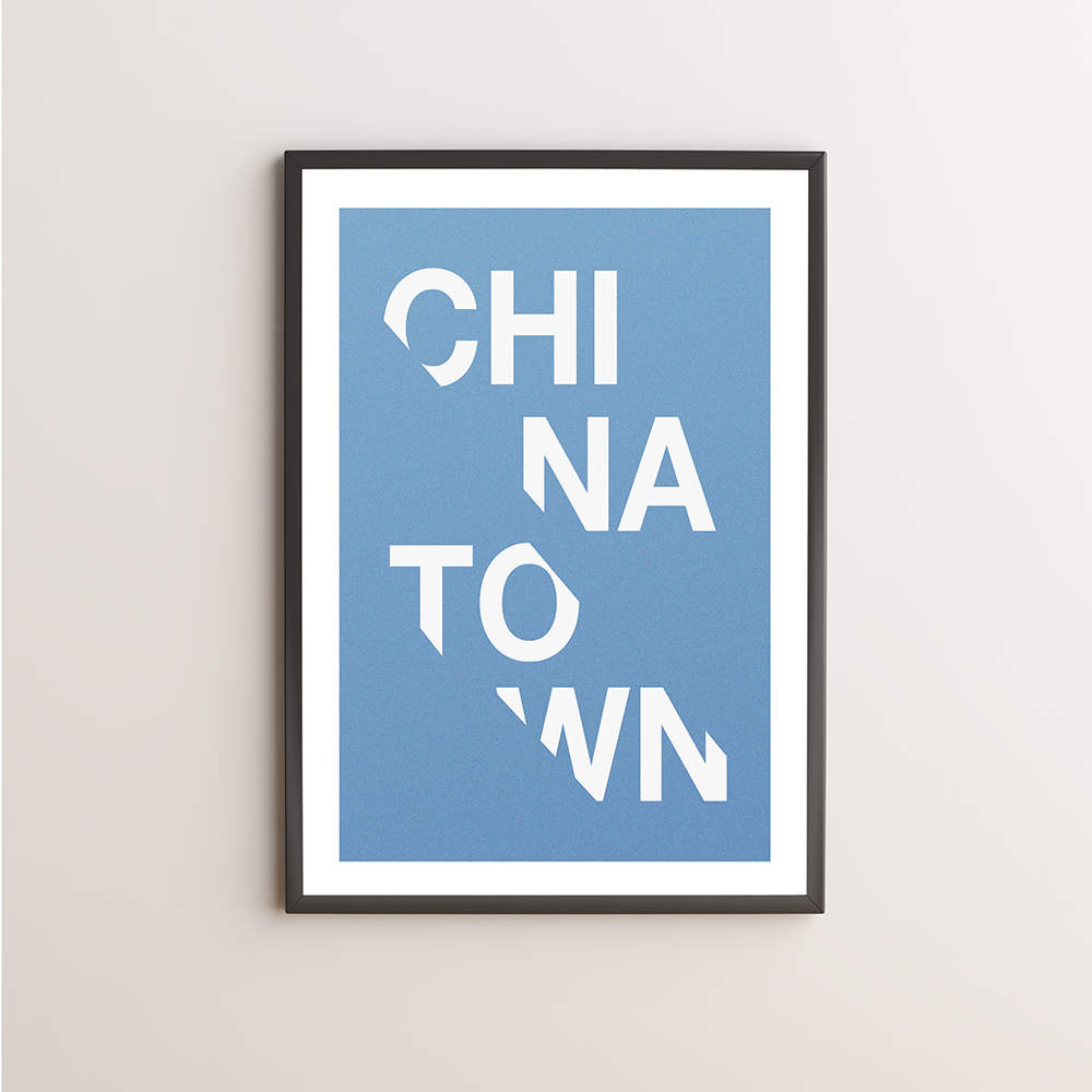 Chinatown Typography Giclée Art Print 