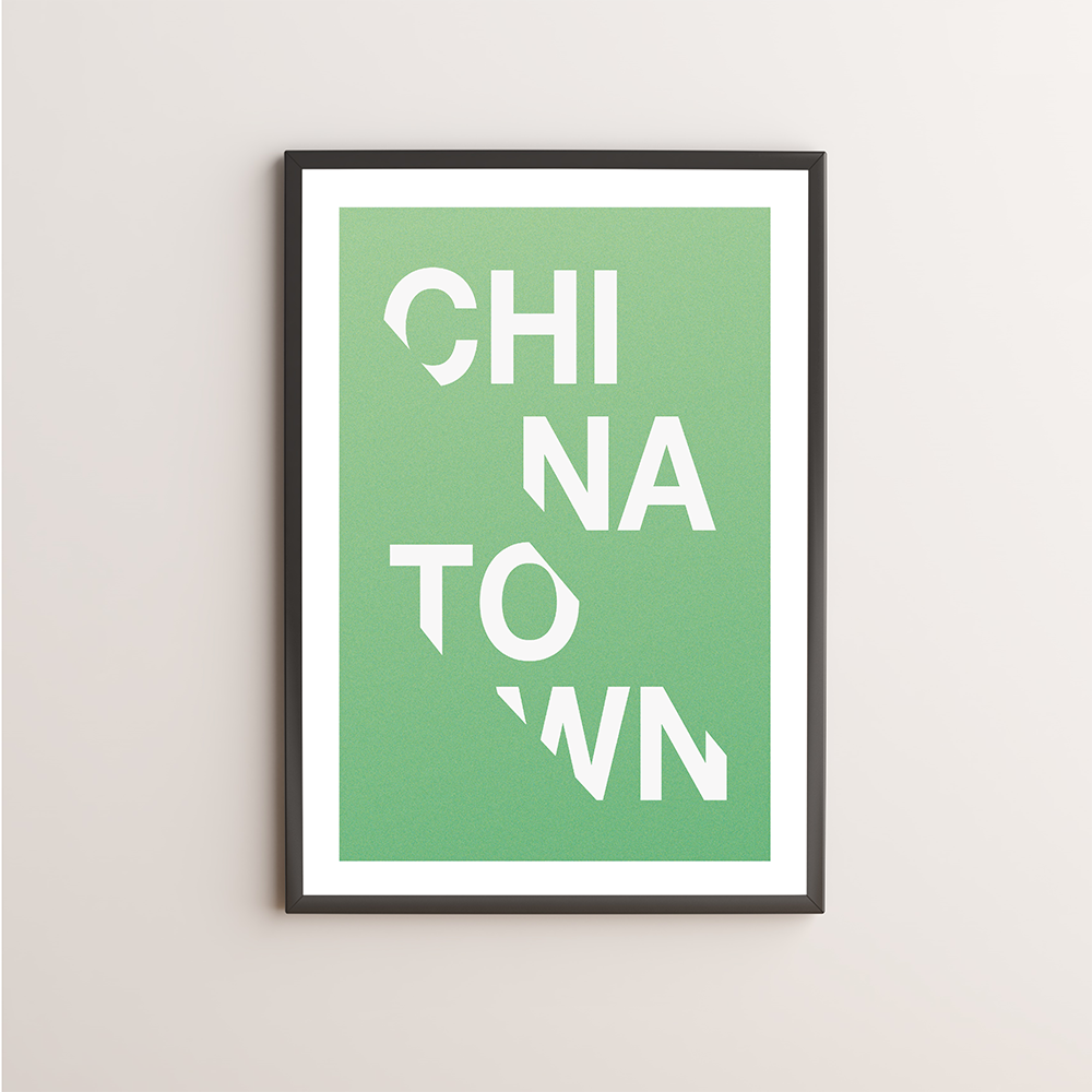 Chinatown Typography Giclée Art Print 