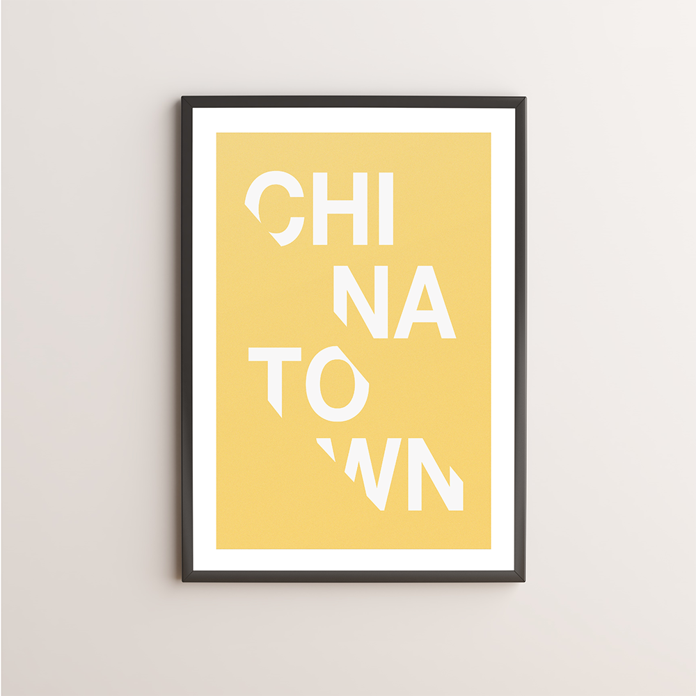 Chinatown Typography Giclée Art Print 