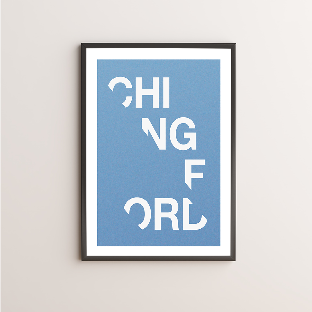 Chingford Typography Giclée Art Print 