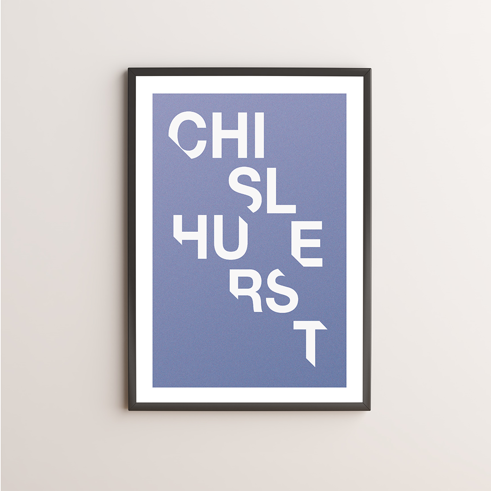 Chislehurst Typography Giclée Art Print 