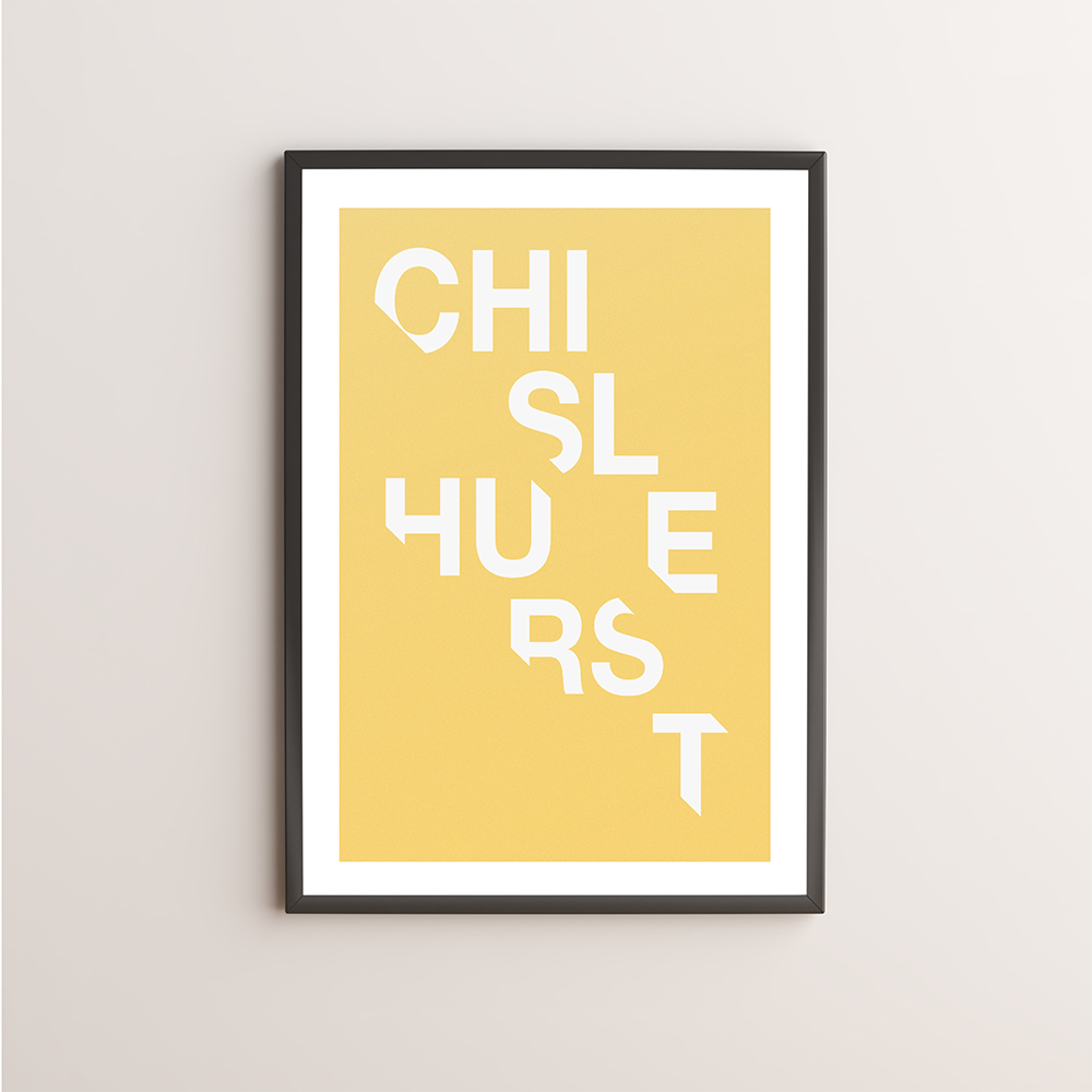 Chislehurst Typography Giclée Art Print 