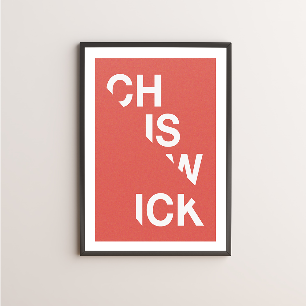 Chiswick Typography Giclée Art Print 