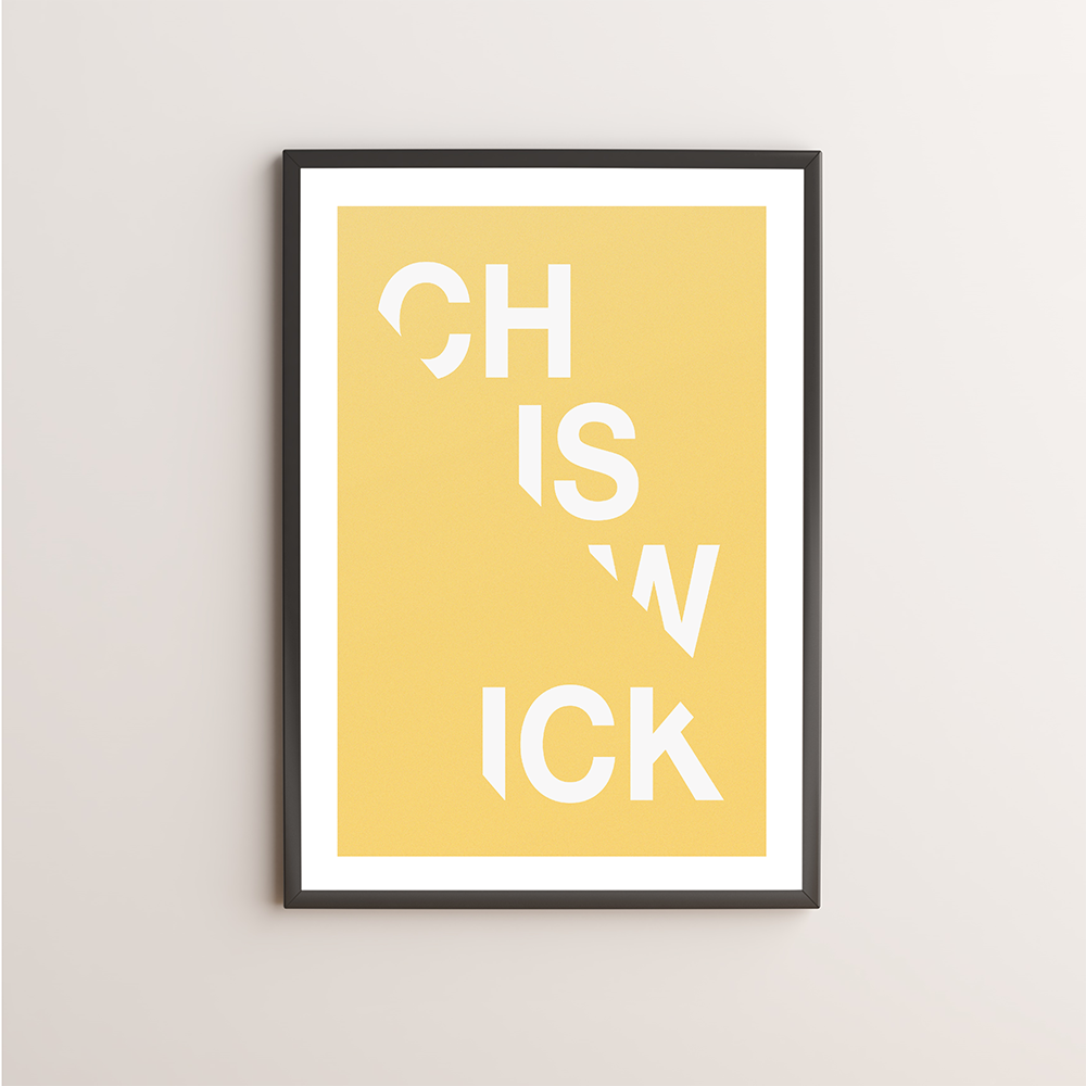 Chiswick Typography Giclée Art Print 