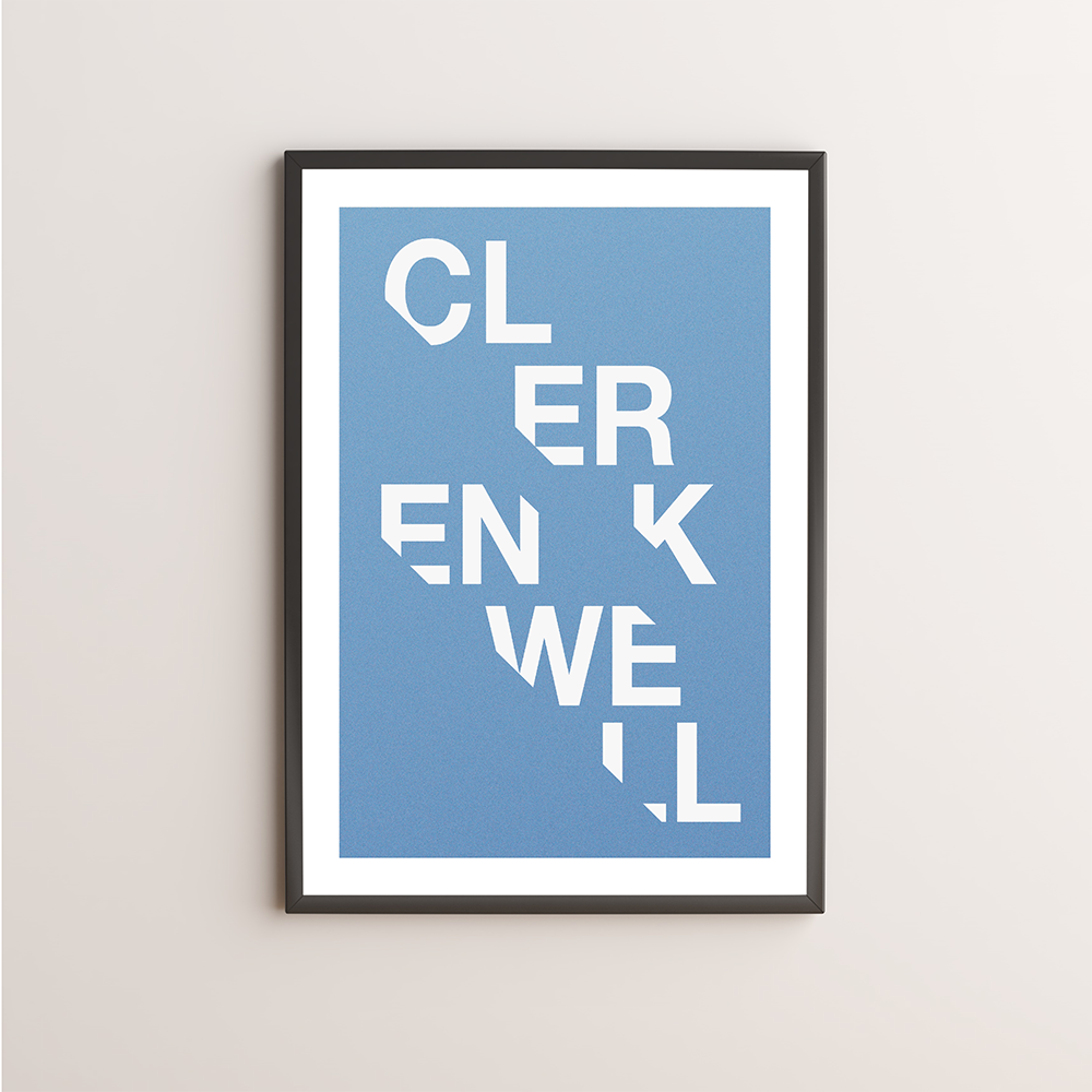 Clerkenwell Typography Giclée Art Print 