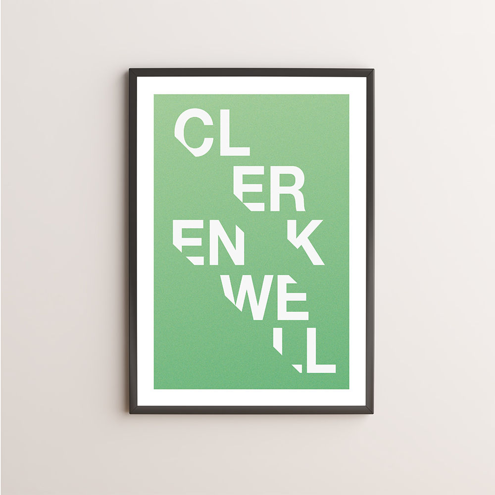 Clerkenwell Typography Giclée Art Print 