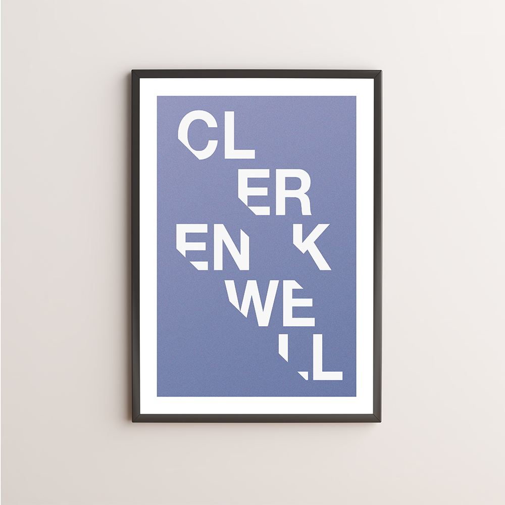 Clerkenwell Typography Giclée Art Print 