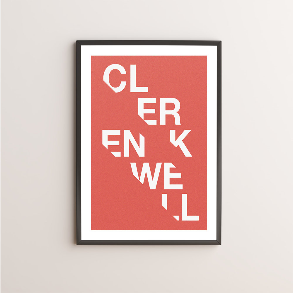 Clerkenwell Typography Giclée Art Print 