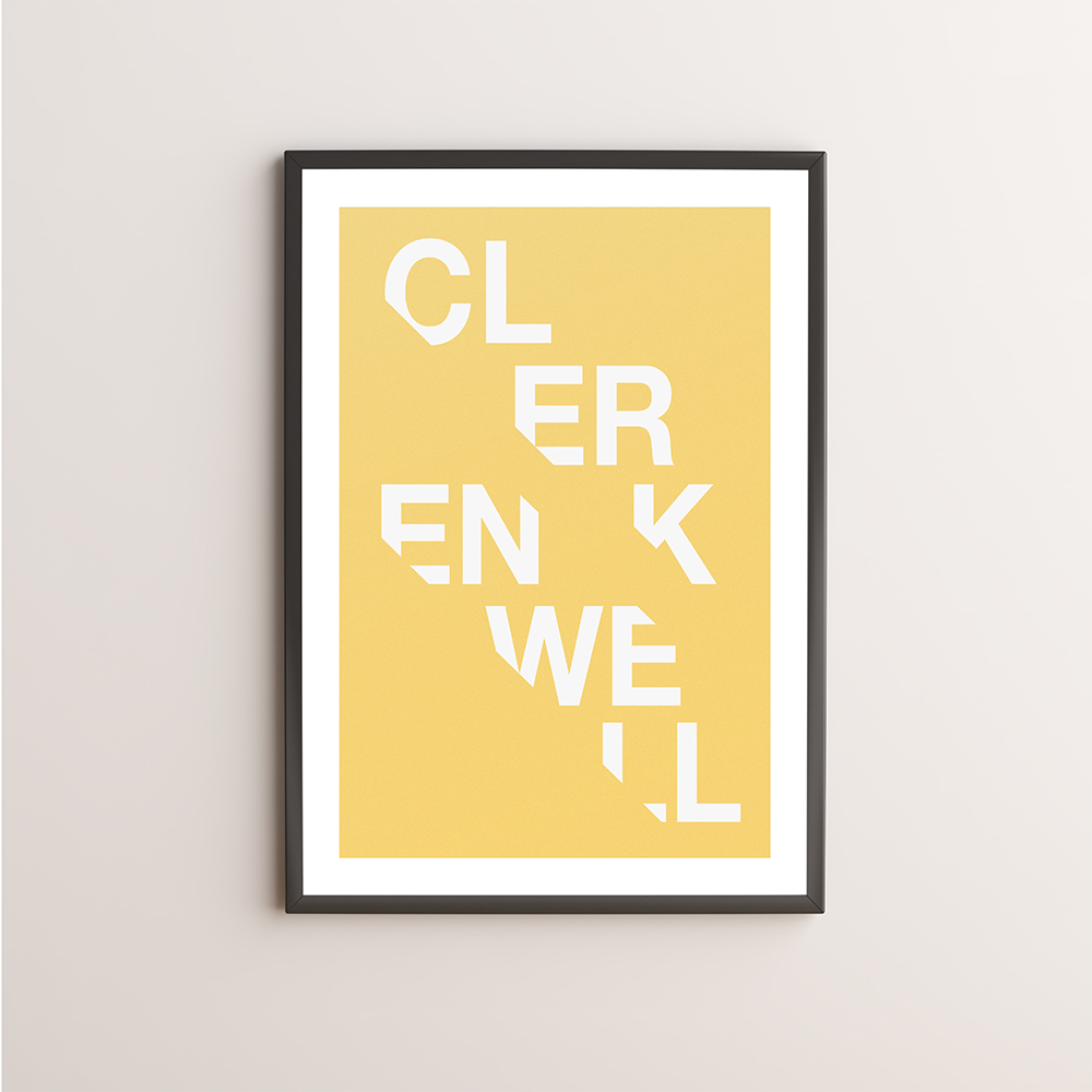 Clerkenwell Typography Giclée Art Print 